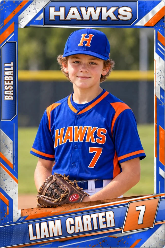 Liam Carter's card in the Pro Stripe frame