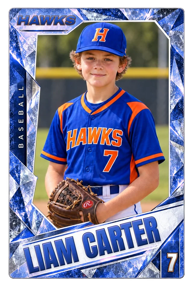 Liam Carter's card in the Crystal frame